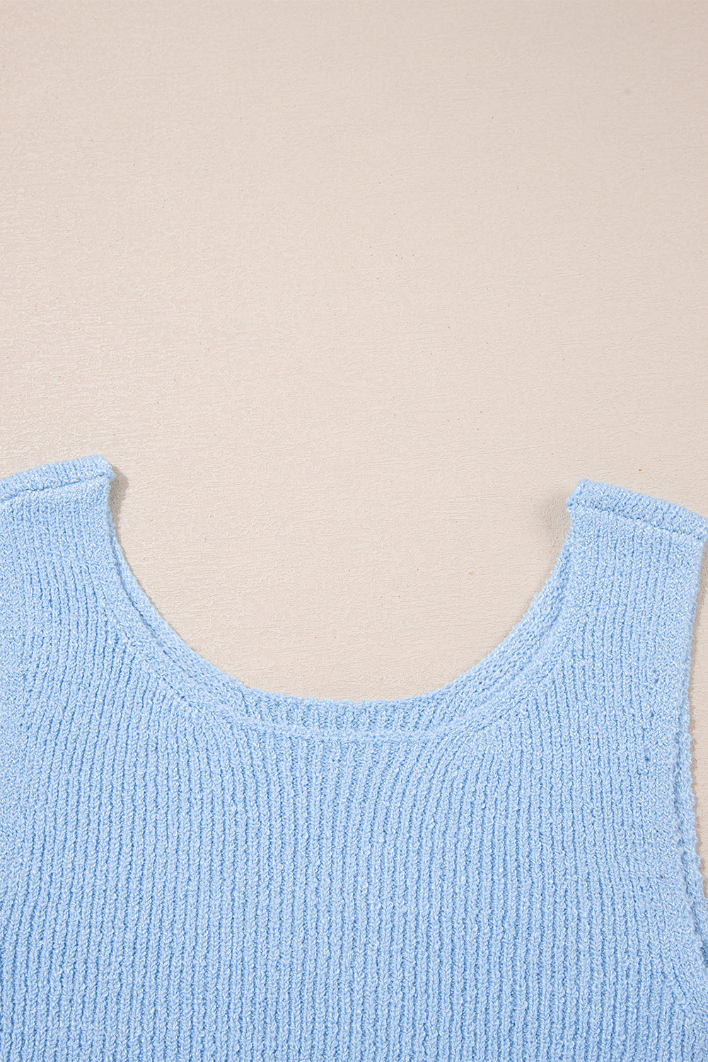 Horizontal Ribbing Patchwork Swing Sweater Tank