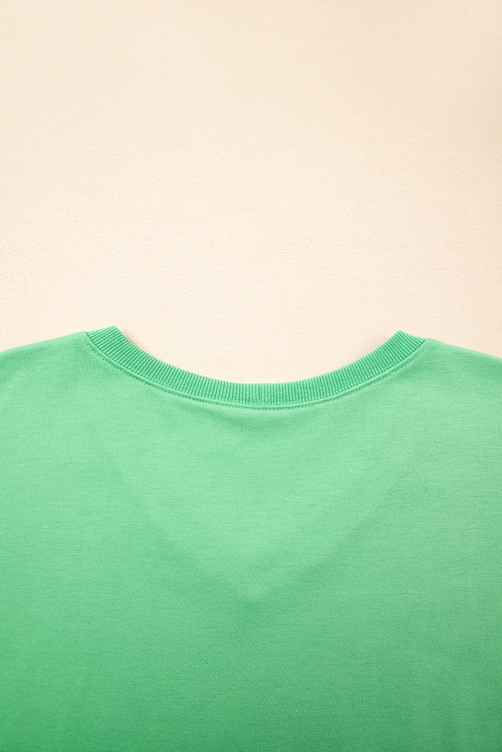 V Neck Drop Shoulder Tee and Patchwork Drawstring Shorts Set