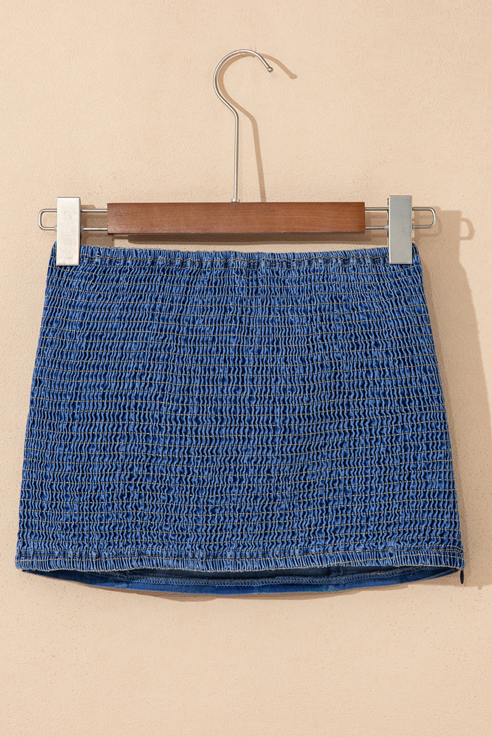 Vintage Bow Front Smocked Back Denim Tube Top