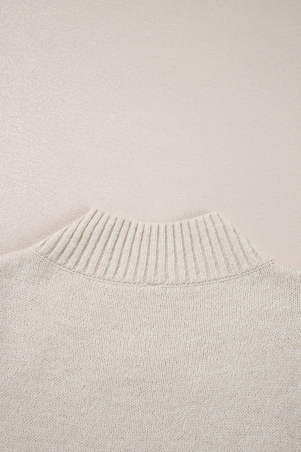 Pearl Beaded High Neck Bodycon Sweater Dress