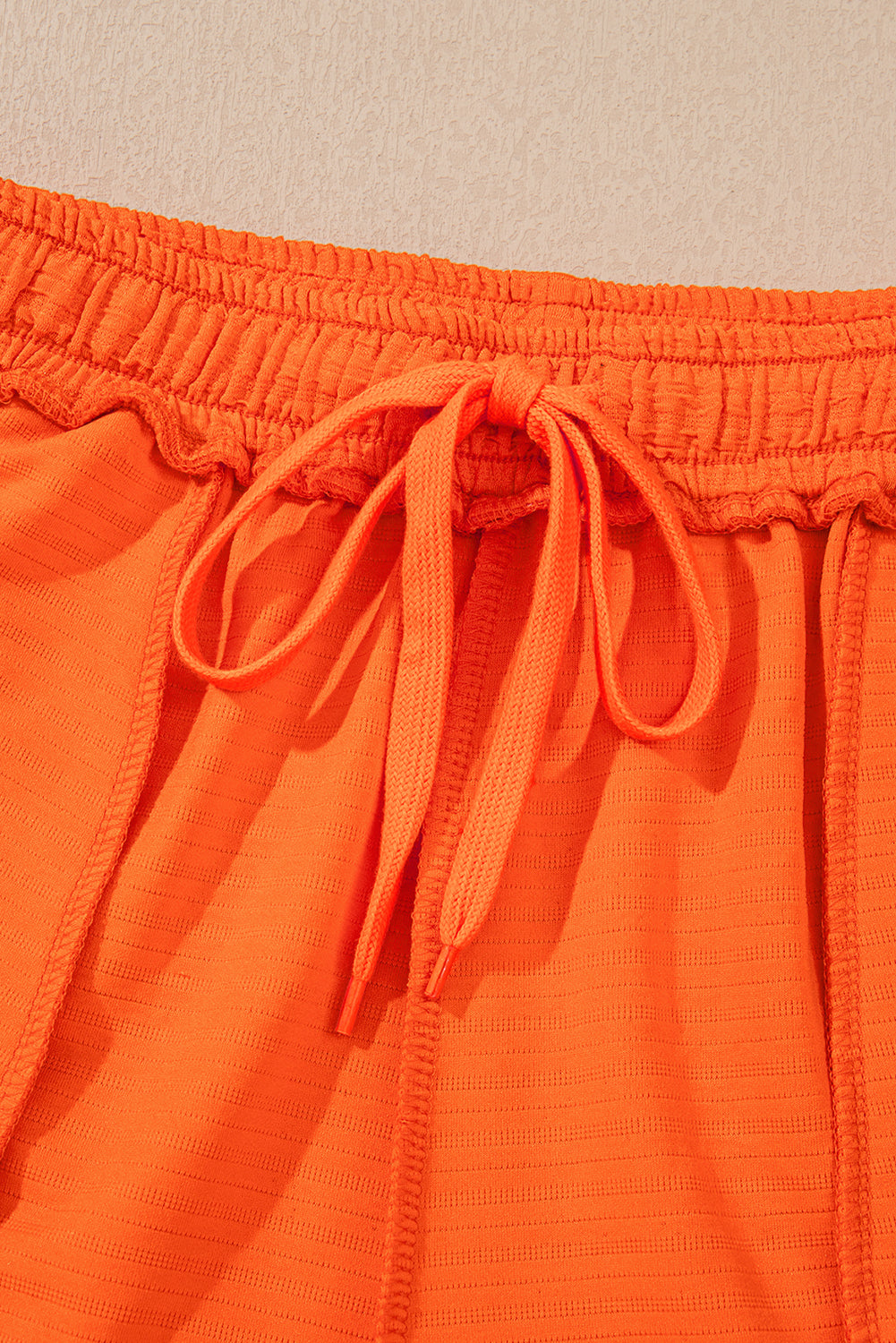 Textured V Neck T Shirt and Shorts Set