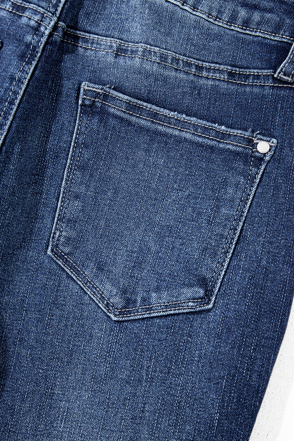 Mineral Wash Raw Hem High Waist Flared Jeans