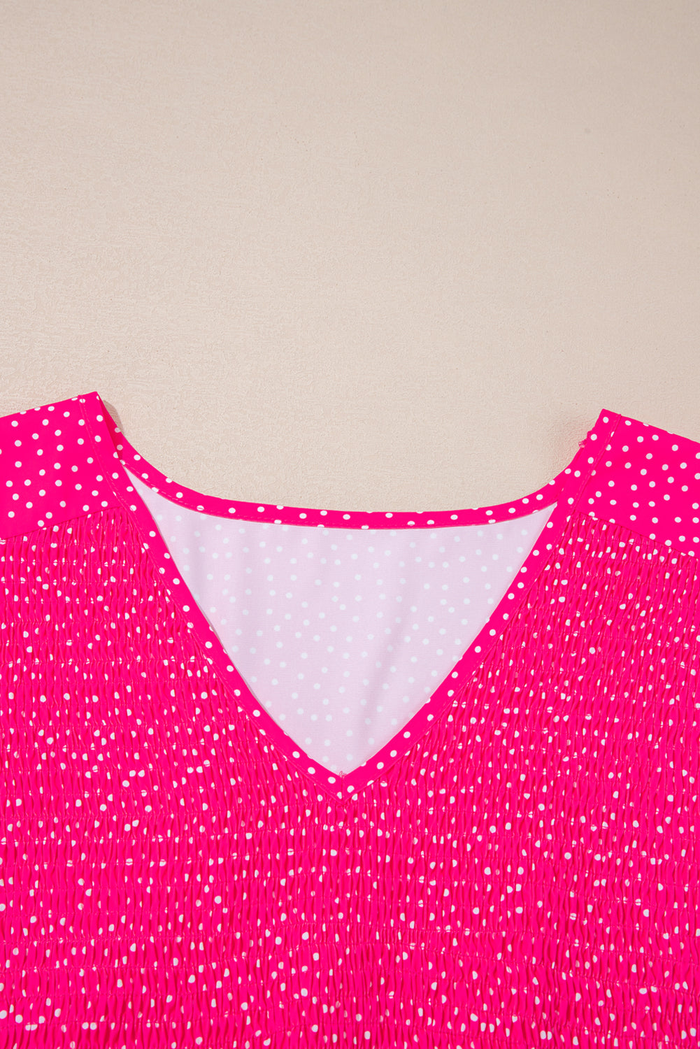 Polka Dot Print Ruffled Smocked High Waist Plus Midi Dress