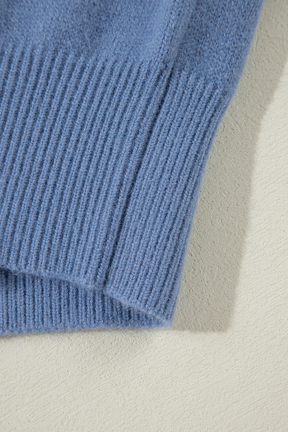 Textured Knit Pearl Beaded Button Up Cardigan