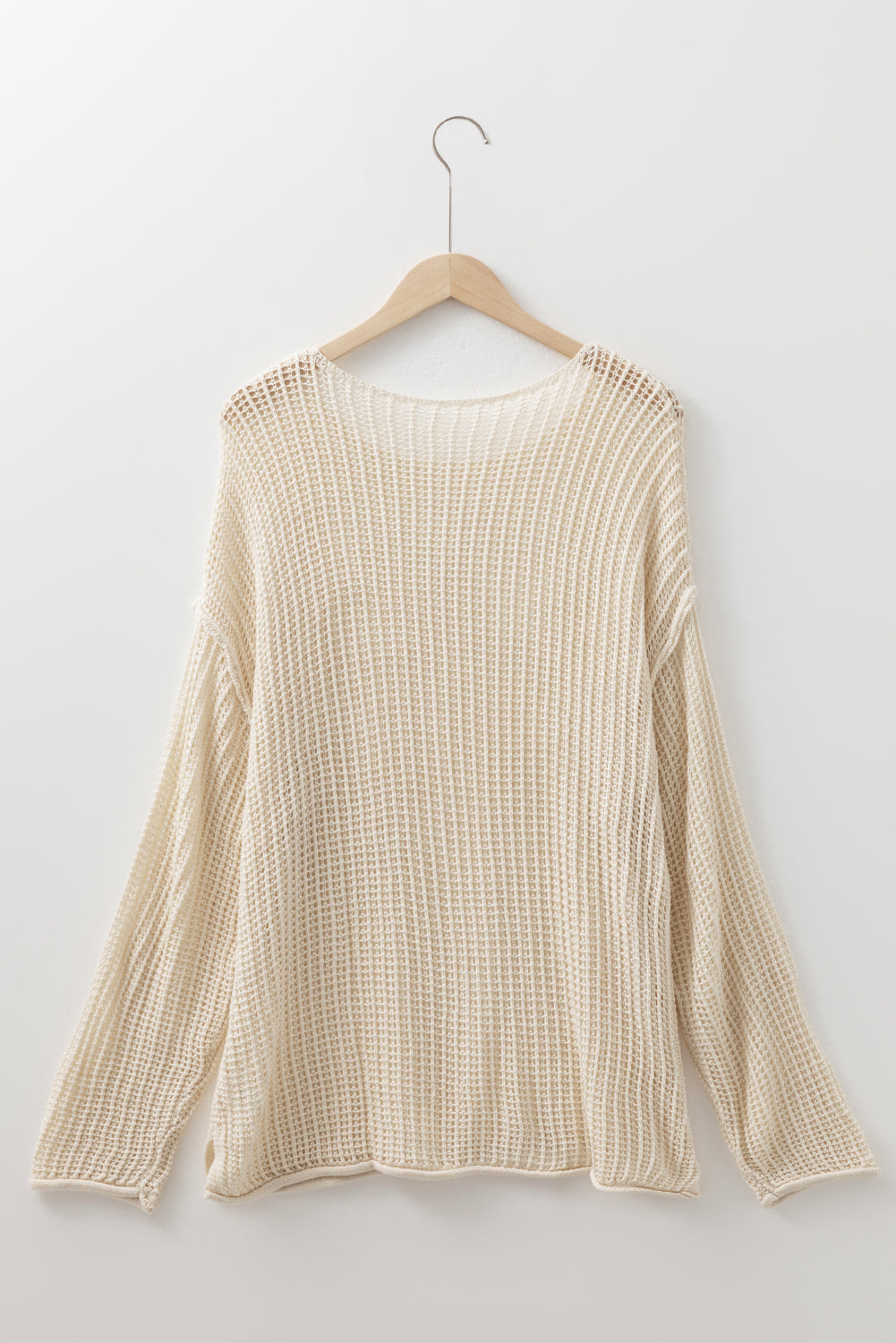 Hollow Out Knit Star Pattern Accent Plus Size Jumper