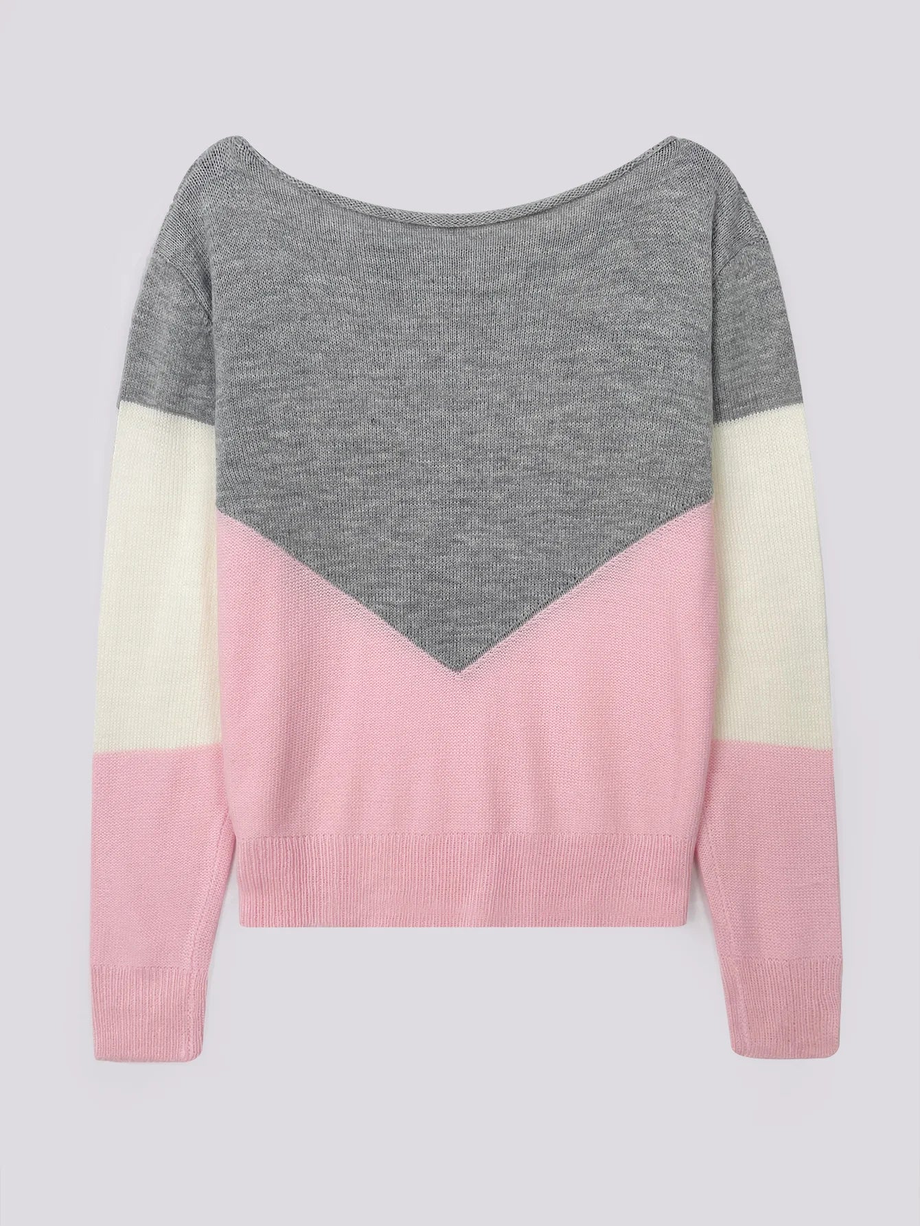 Color Block Cut Out Sweater