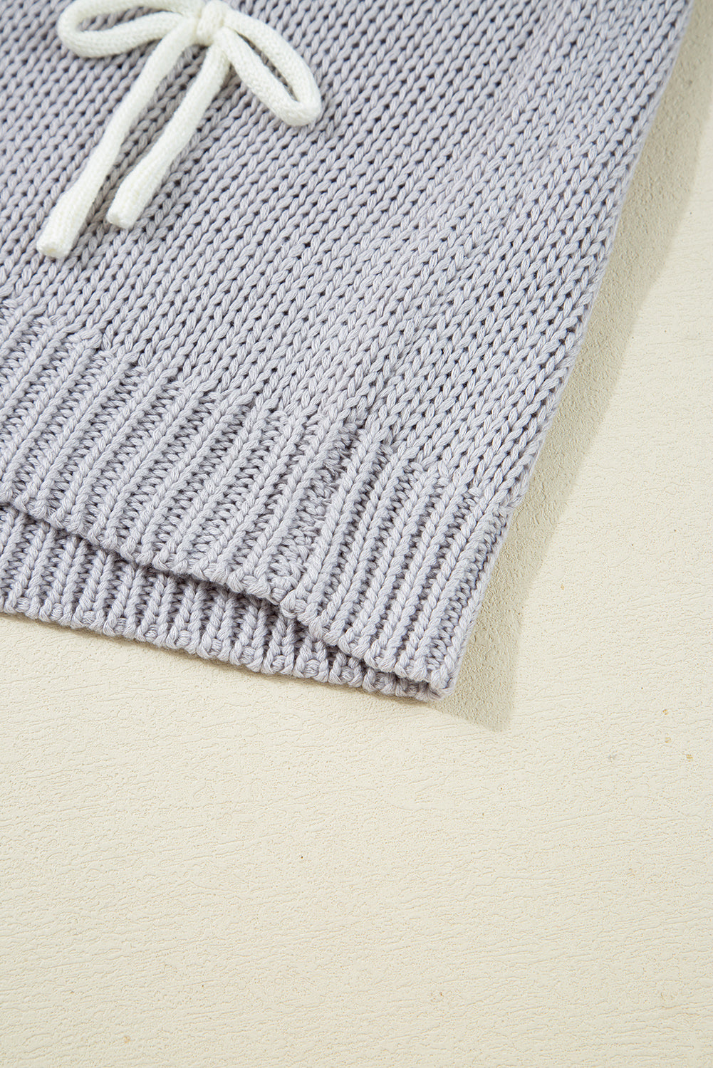 Bowknot Applique Cap Sleeve Sweater