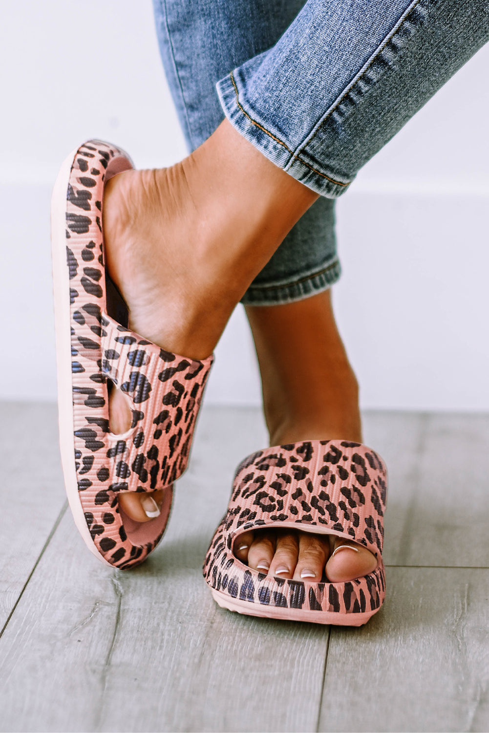 Print Thick Sole Slip On Sandals