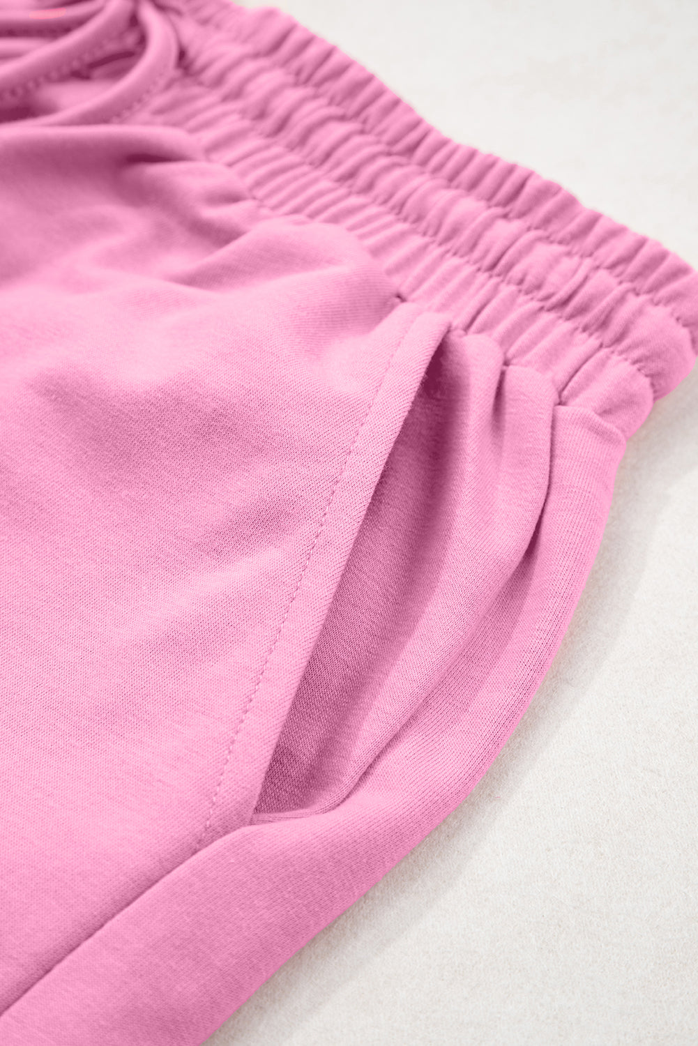 Solid Loose V Neck Half Sleeve Tee and Shorts