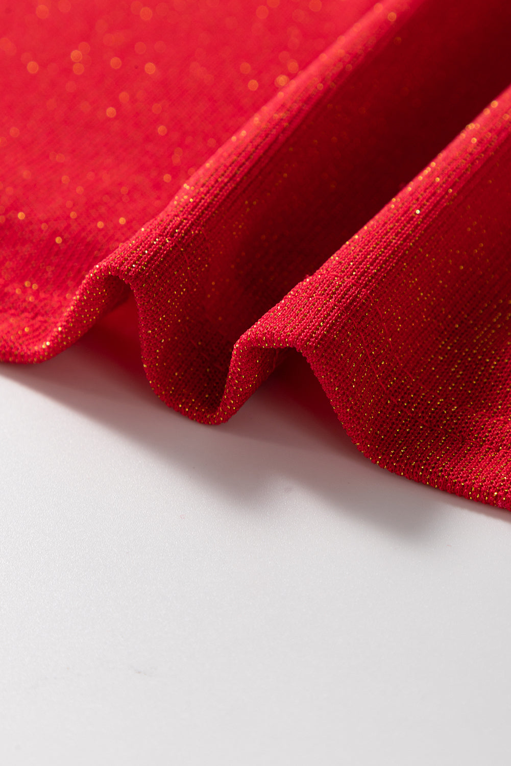 Metallic Bowknot Open Back V Neck Top