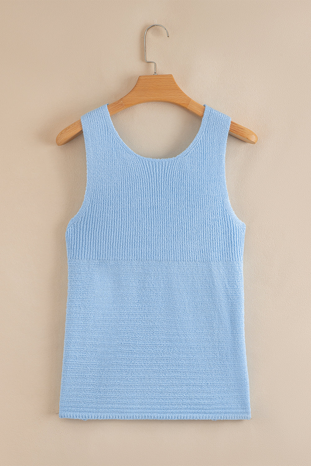 Horizontal Ribbing Patchwork Swing Sweater Tank
