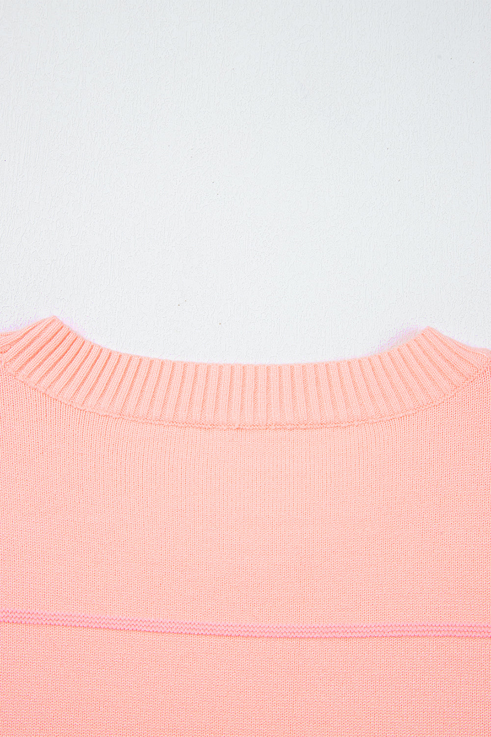 Colorblock Striped Half Sleeve Drop Shoulder Sweater