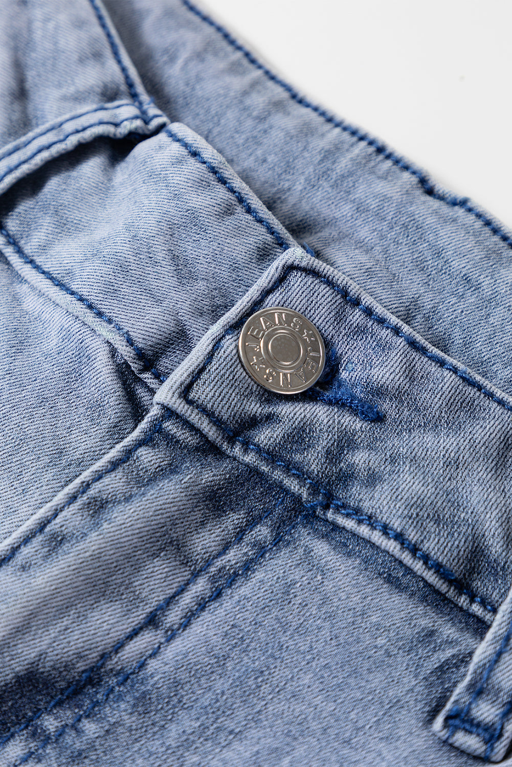 High Waist Button Zip Fly Bell Bottom Jeans
