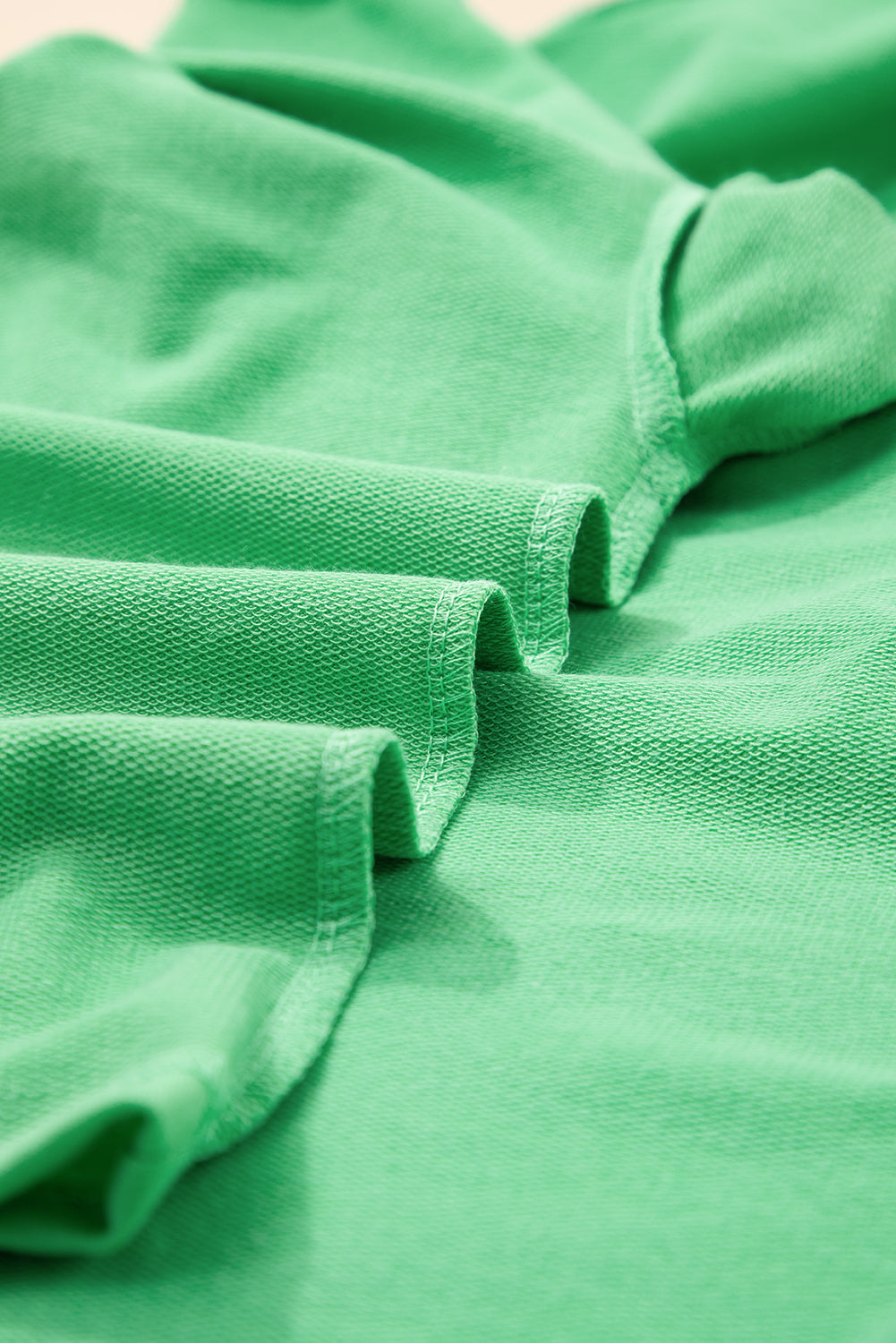 V Neck Drop Shoulder Tee and Patchwork Drawstring Shorts Set