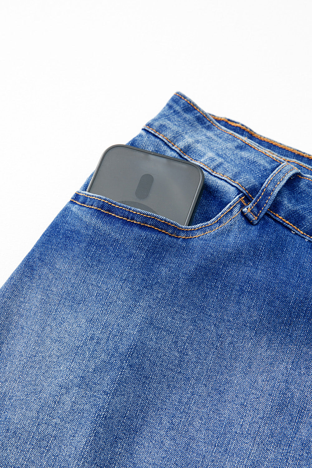 Wrapped Crossed Waist Denim Mini Skirt