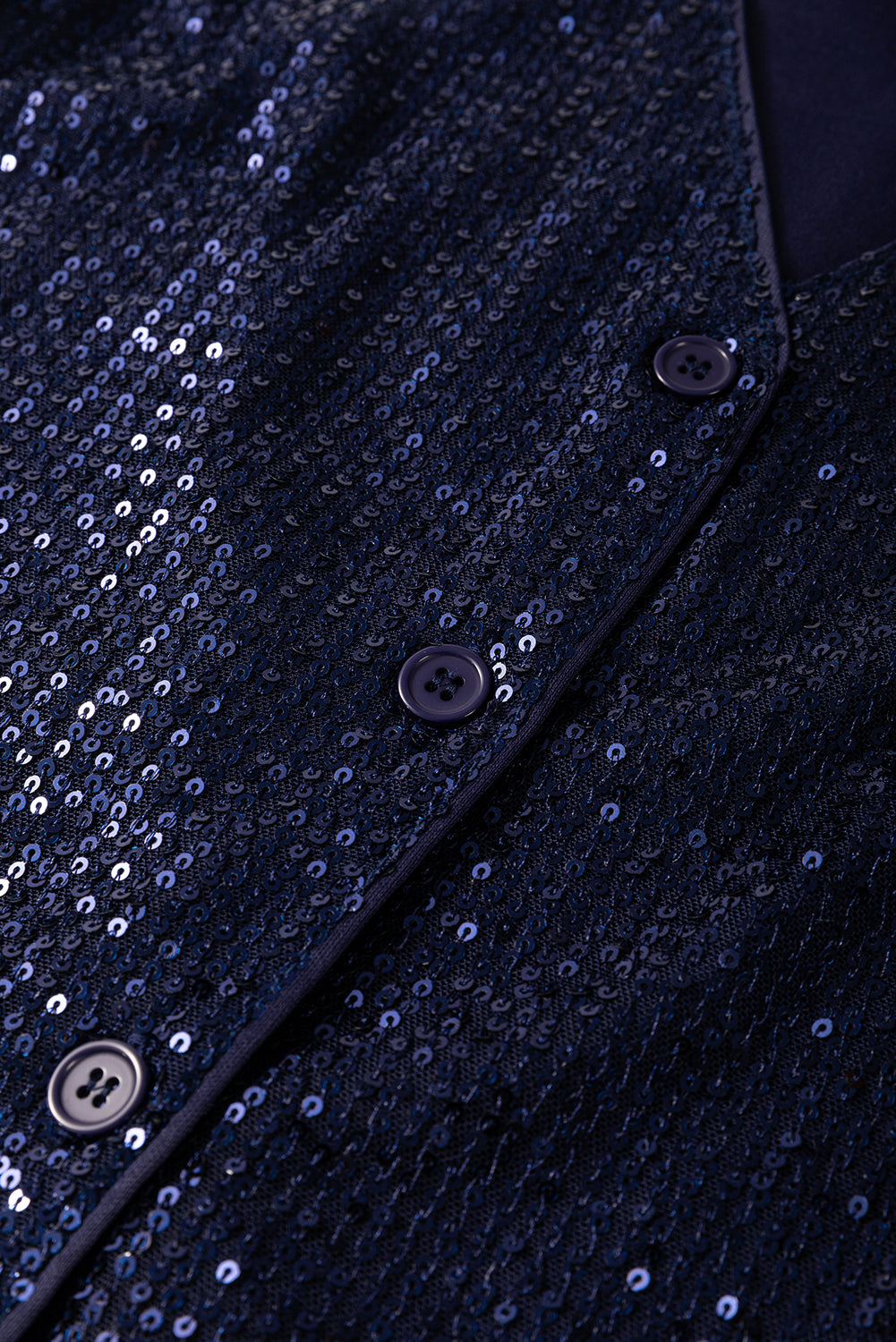 Sequined Deep V Neck Buttoned Tank Top Size 16/18