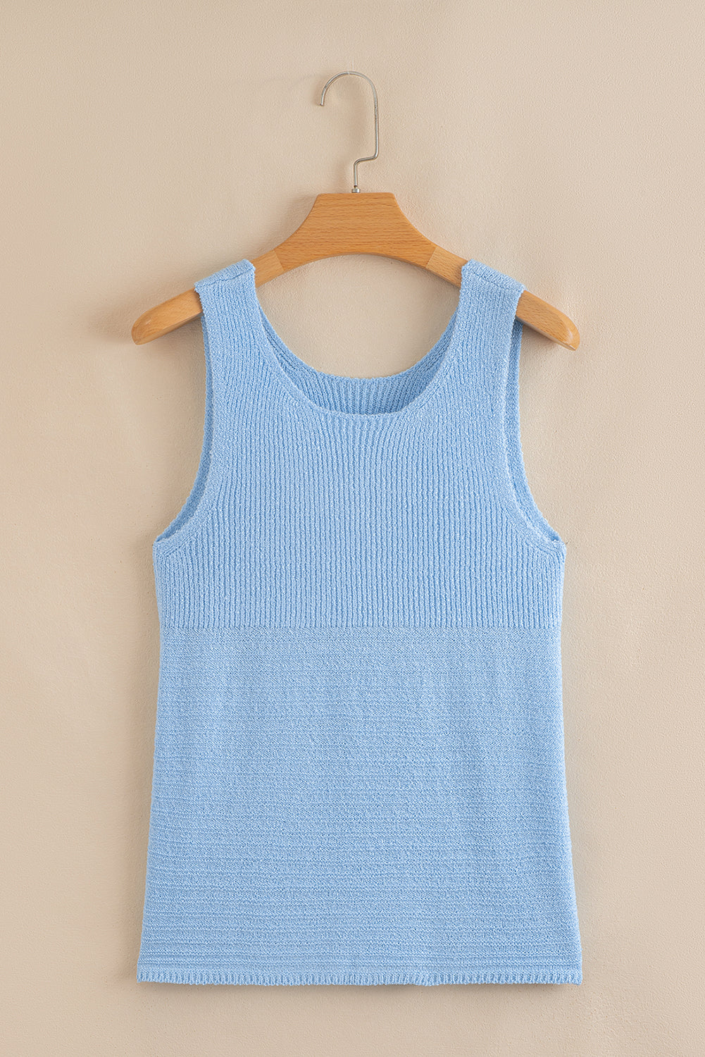 Horizontal Ribbing Patchwork Swing Sweater Tank