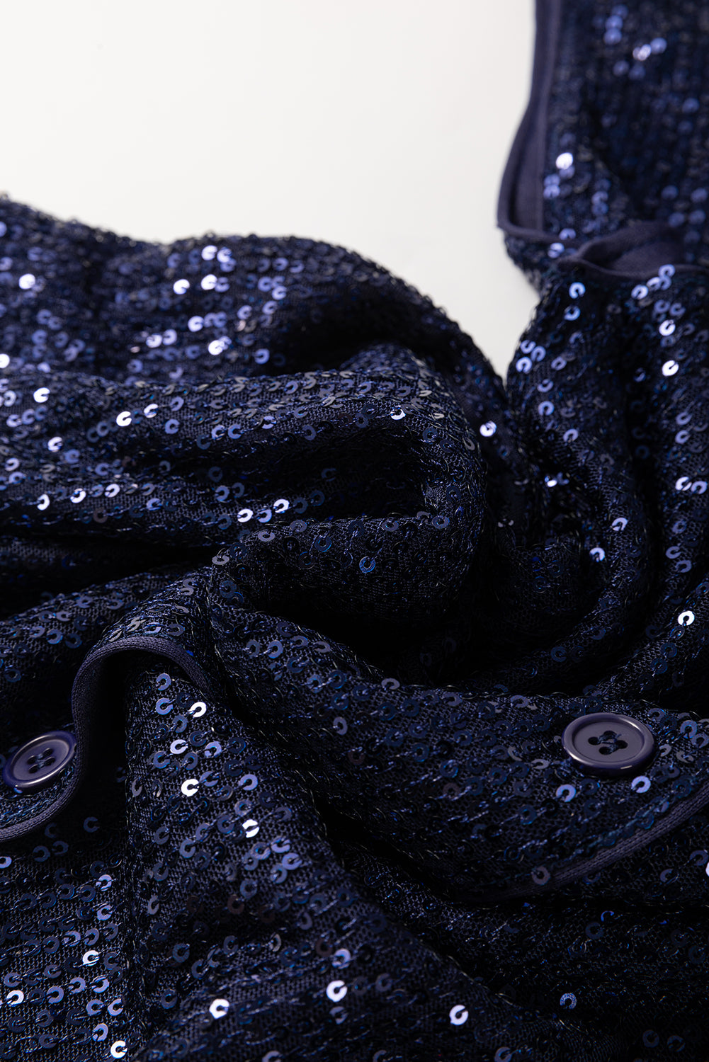 Sequined Deep V Neck Buttoned Tank Top Size 16/18