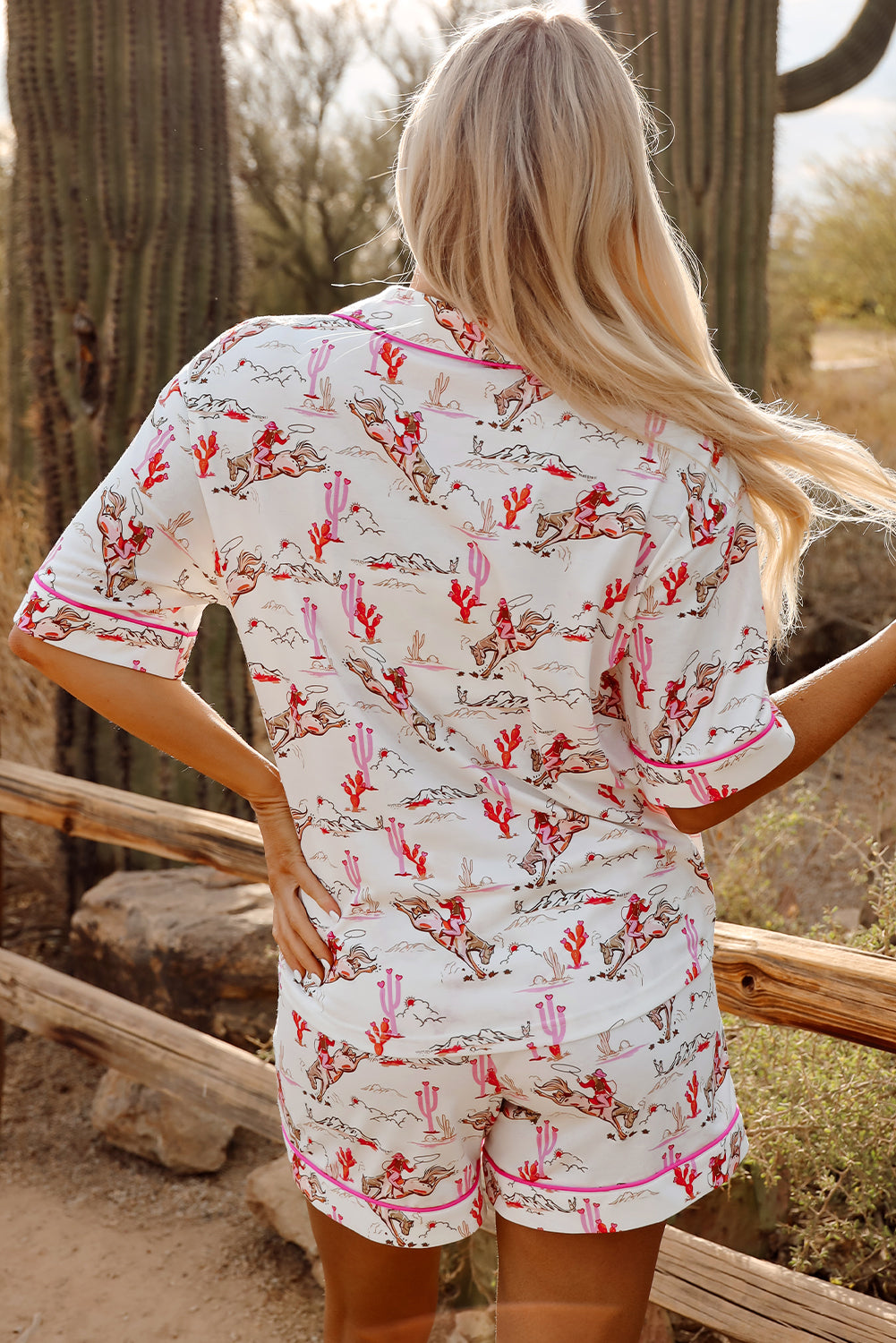 Cowgirl Country Print Pajamas Set