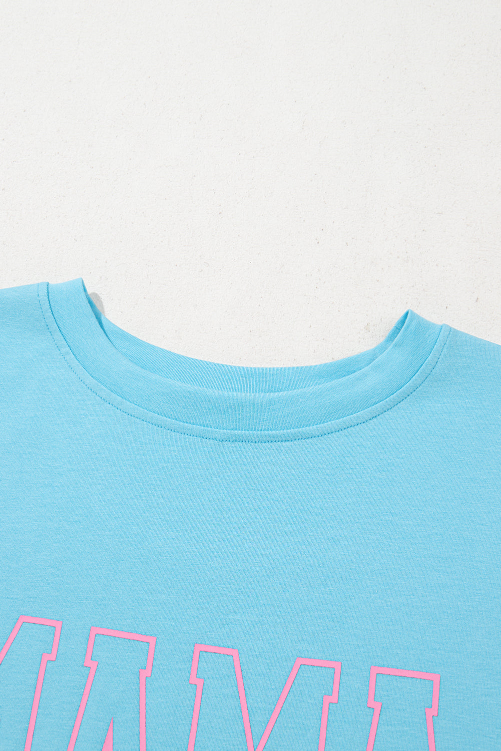 MAMA Letter Graphic Neon T Shirt