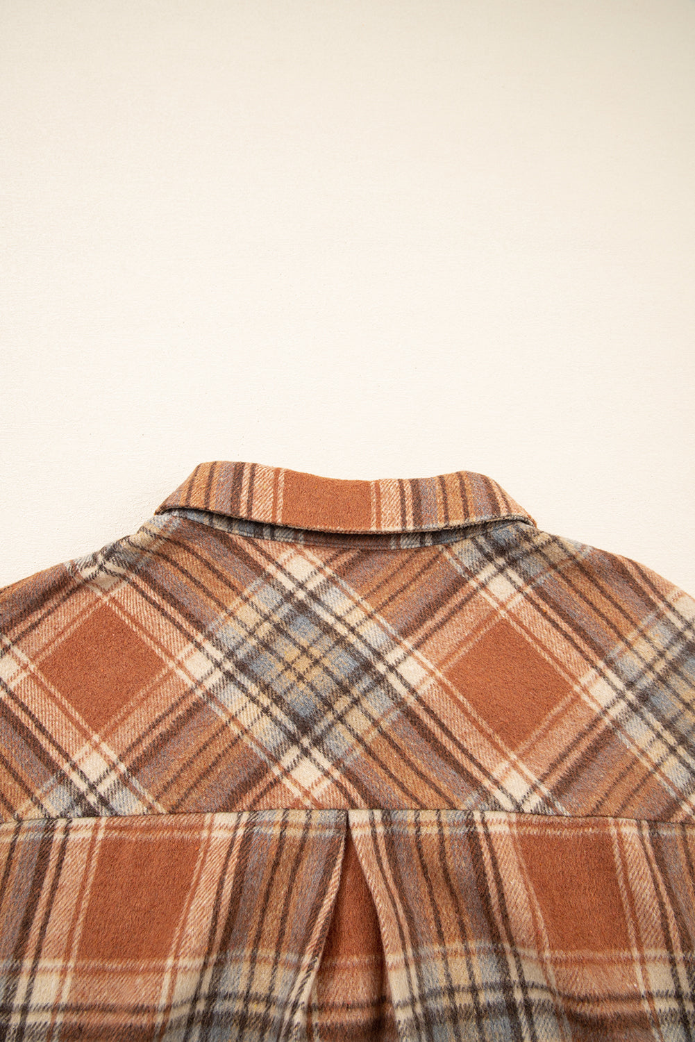 Plaid Print Flap Pocket Buttoned Plus Size Shacket