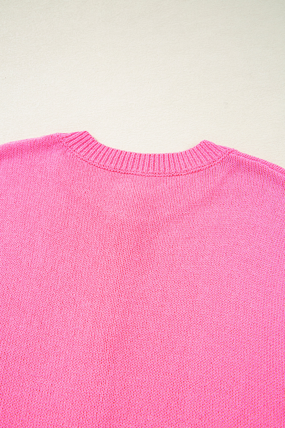 Distressed Hem Short Sleeve Knitted Button Front Sweater