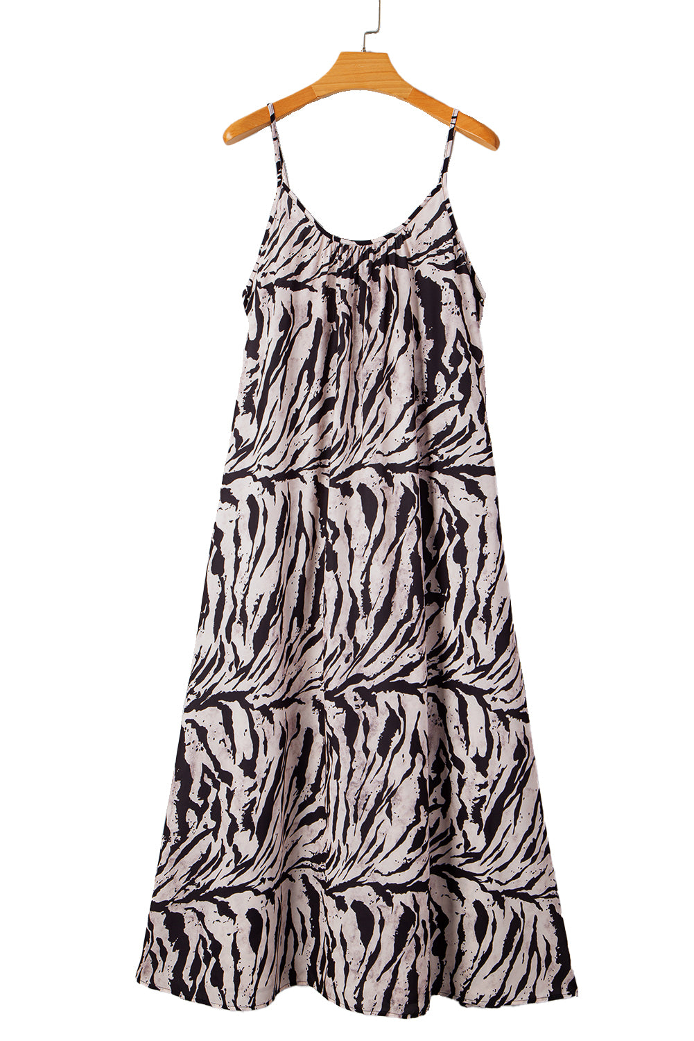 Abstract Print Open Back Boho Loose Maxi Sundress