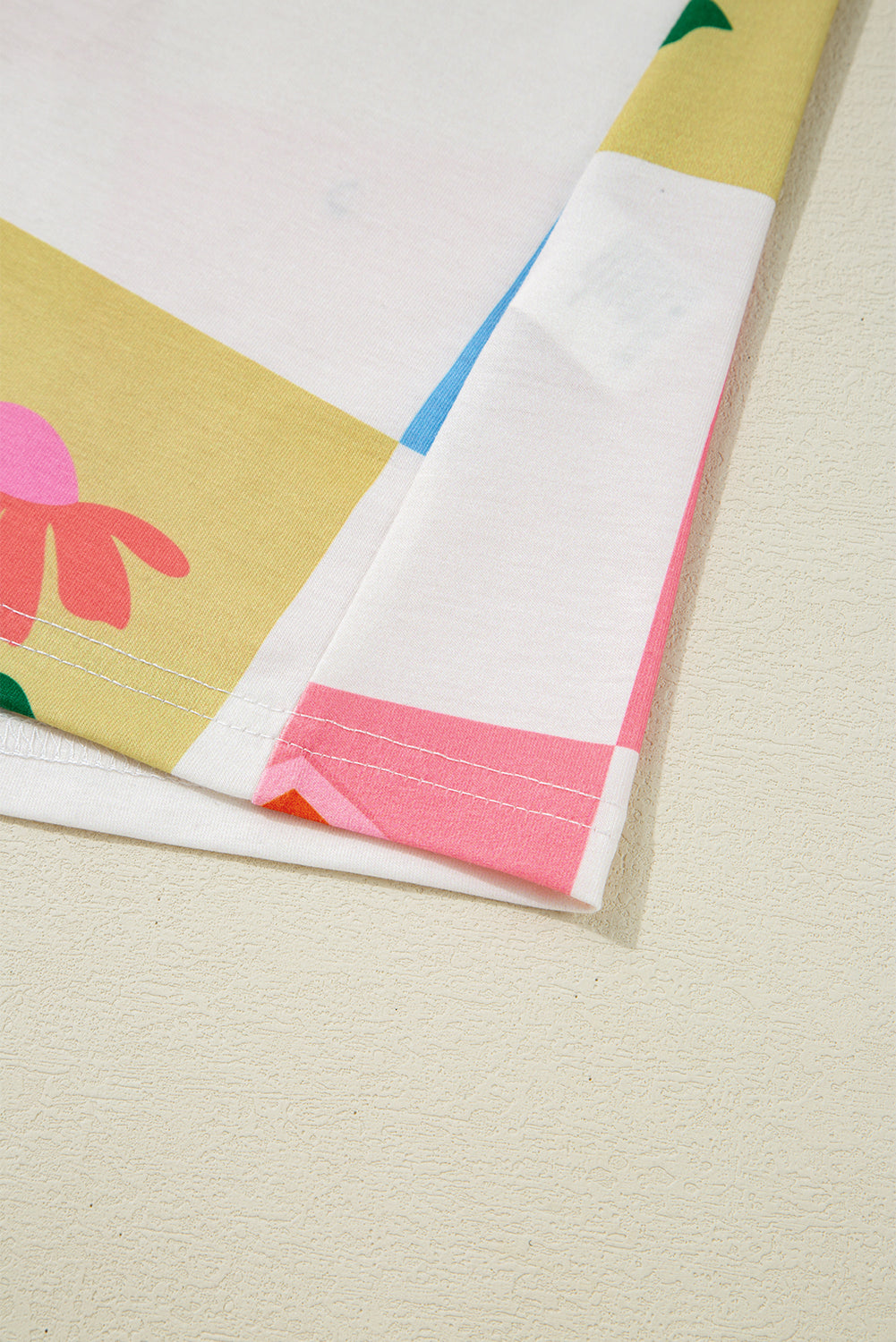 Western Fashion Checker Print Crewneck T Shirt