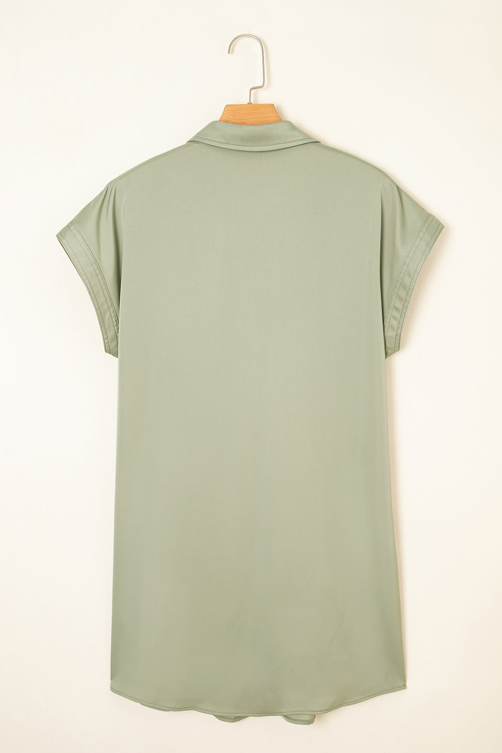 Buttoned Collar Shift T-shirt Mini Dress