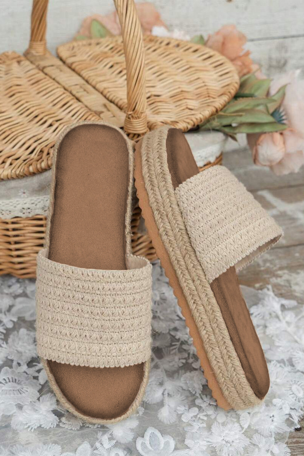 Boho Woven Non-slip Wedge Sandals