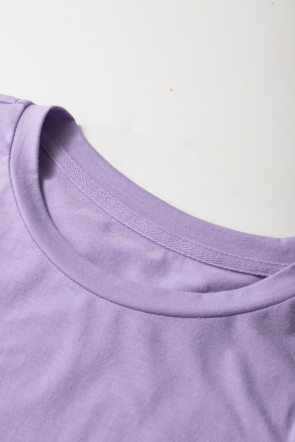 Casual Plain Crew Neck Tee