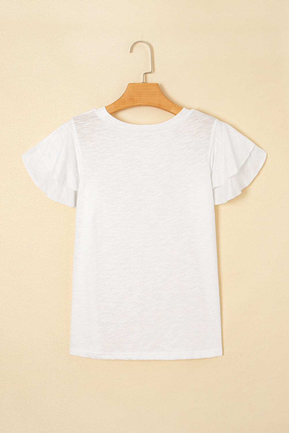 Layered Ruffle Short Sleeve Round Neck Top