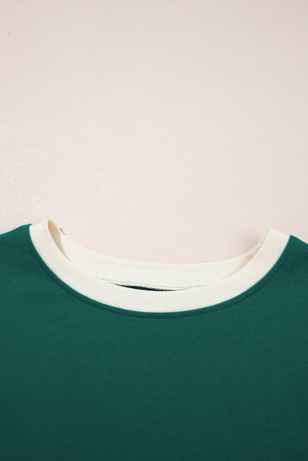 Colorblock Edge Drop Shoulder T Shirt and Skirt 2Pcs Set