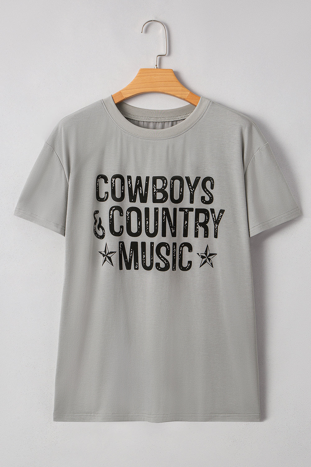 Cowboys & Country Music Graphic Crew Neck T Shirt