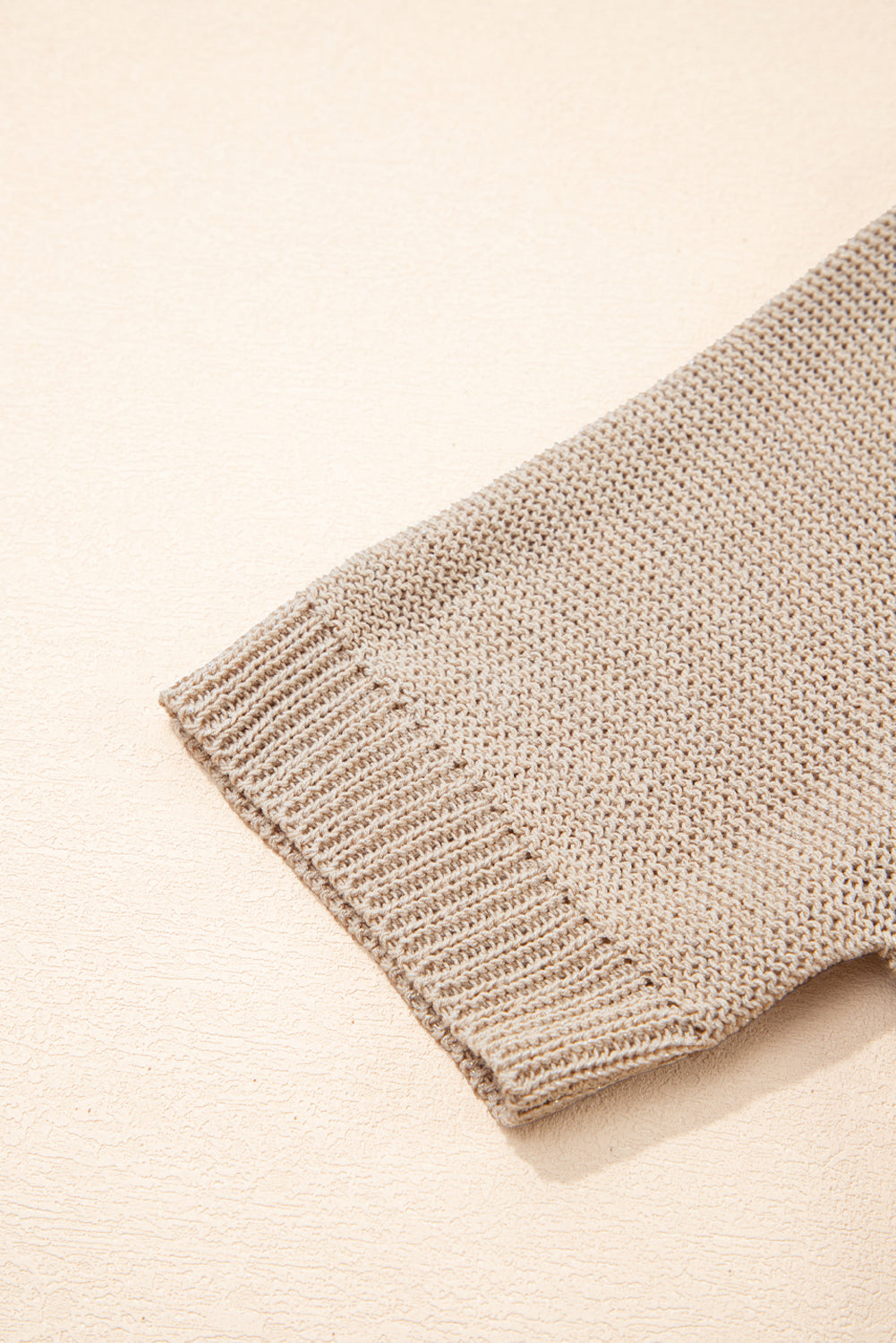 Shiny Knitted Short Sleeve Drop Shoulder Sweater