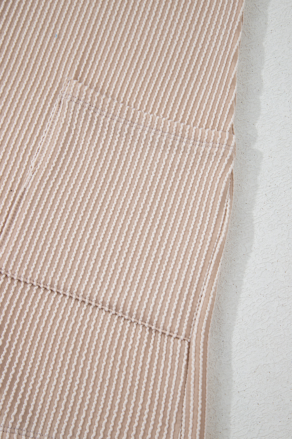 Corded Knit Side Pockets Buttoned Sleeveless Romper