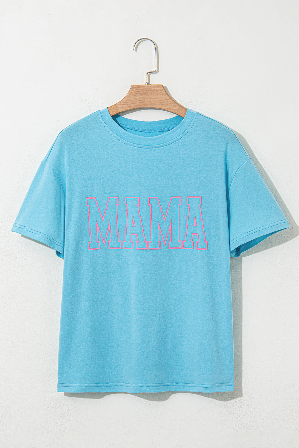 MAMA Letter Graphic Neon T Shirt