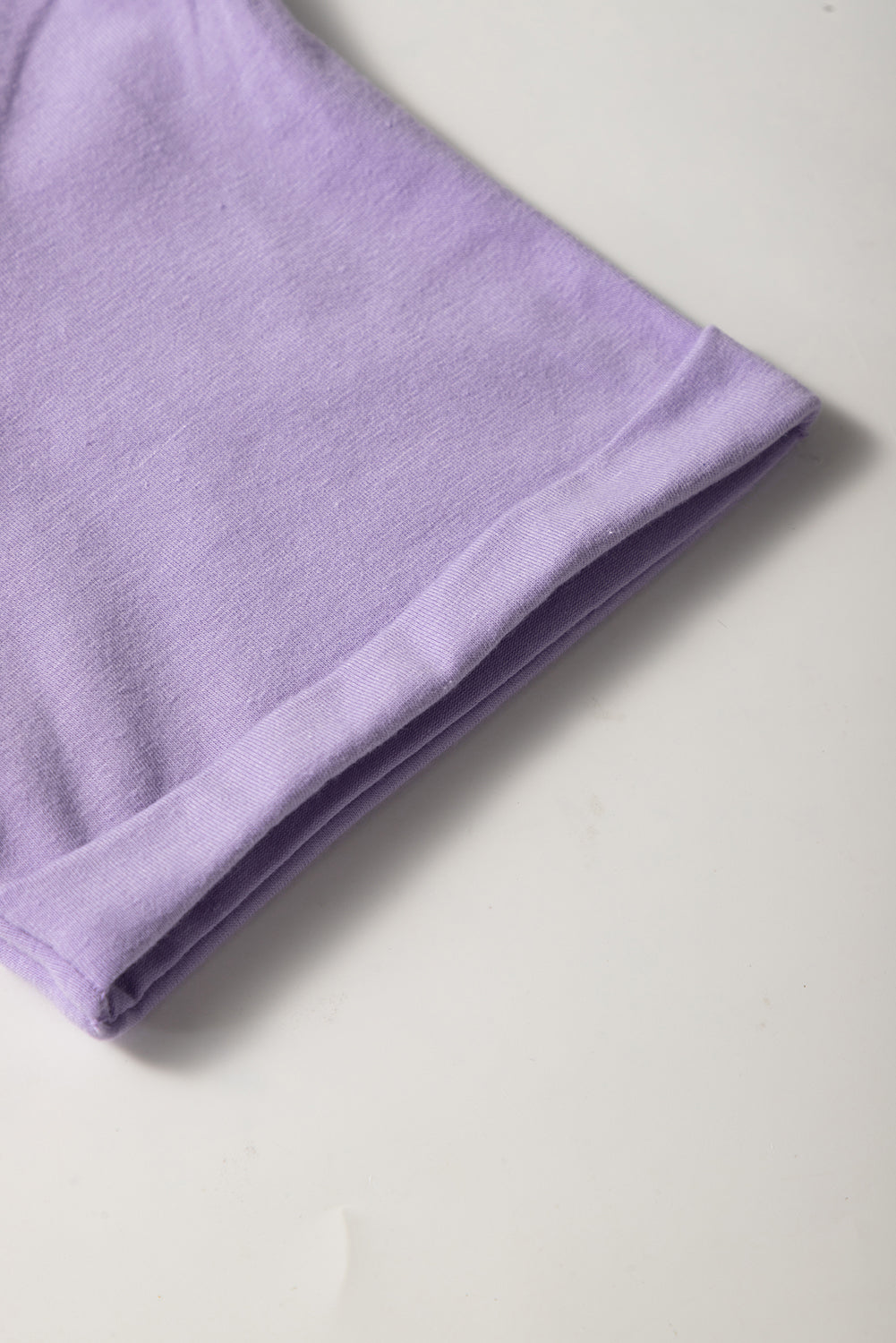 Casual Plain Crew Neck Tee