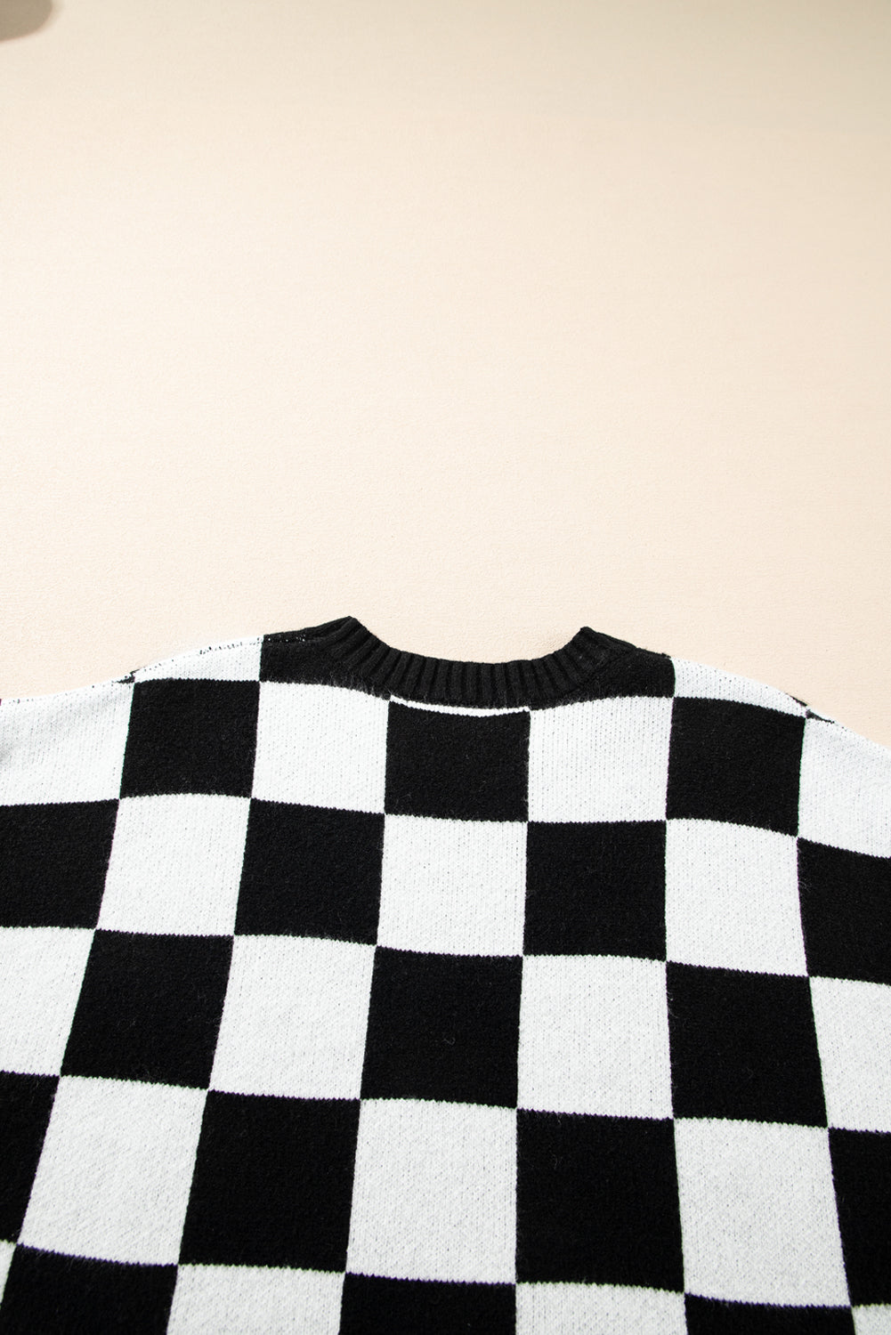 Colorblock Plaid Pattern Ribbed Trim Sweater Tank Top