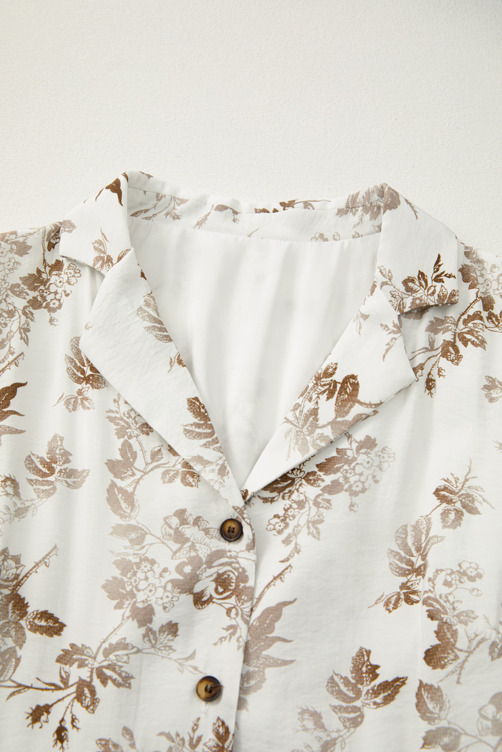Floral Puff Sleeve V Neck Buttoned Front Maxi Dress
