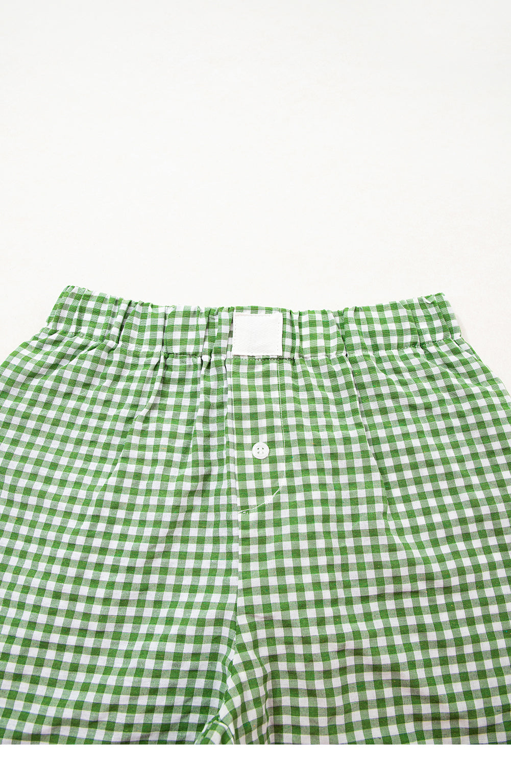 Gingham Printed High Waist Shorts