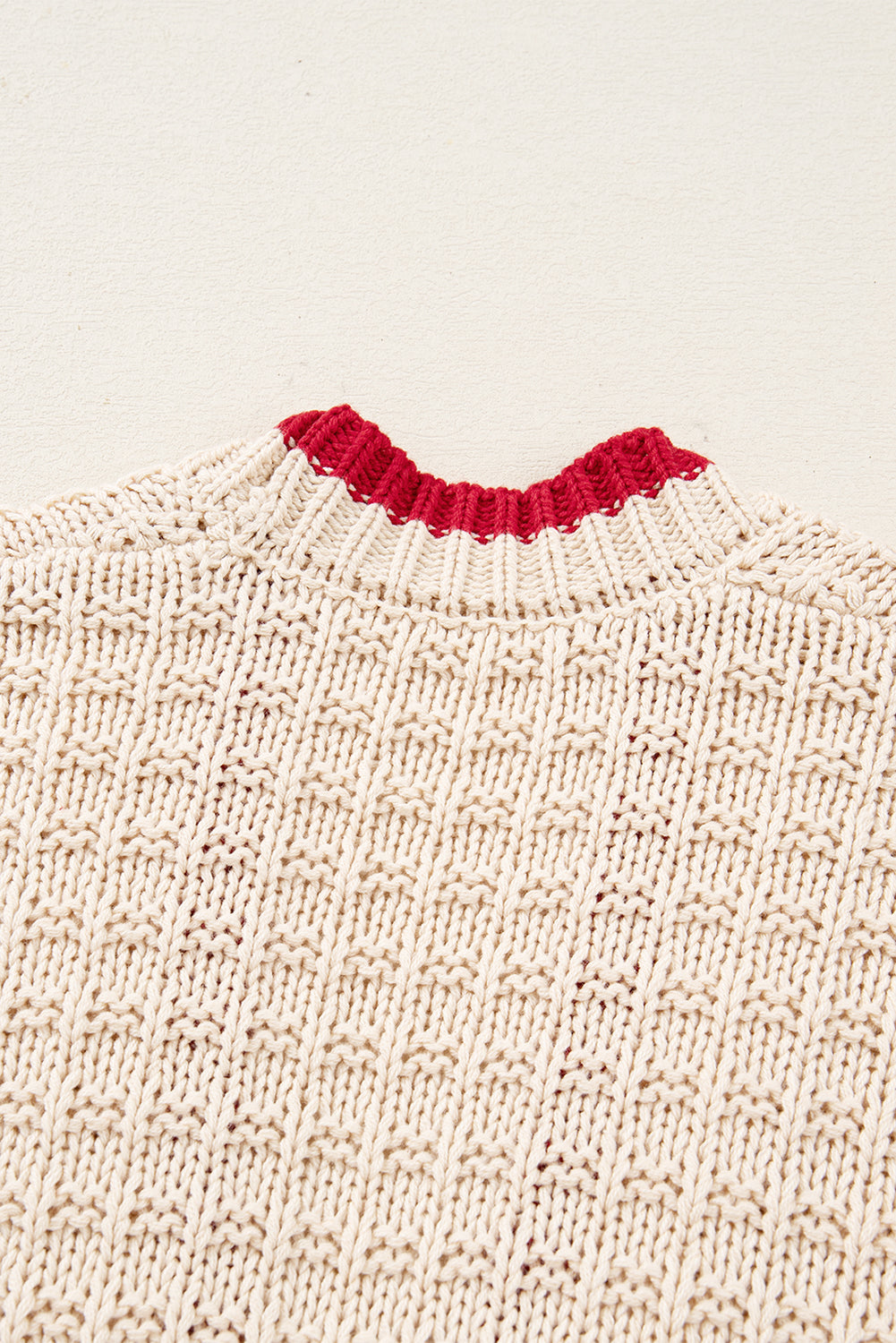 Bow Pattern Textured Open Front Baggy Cardigan
