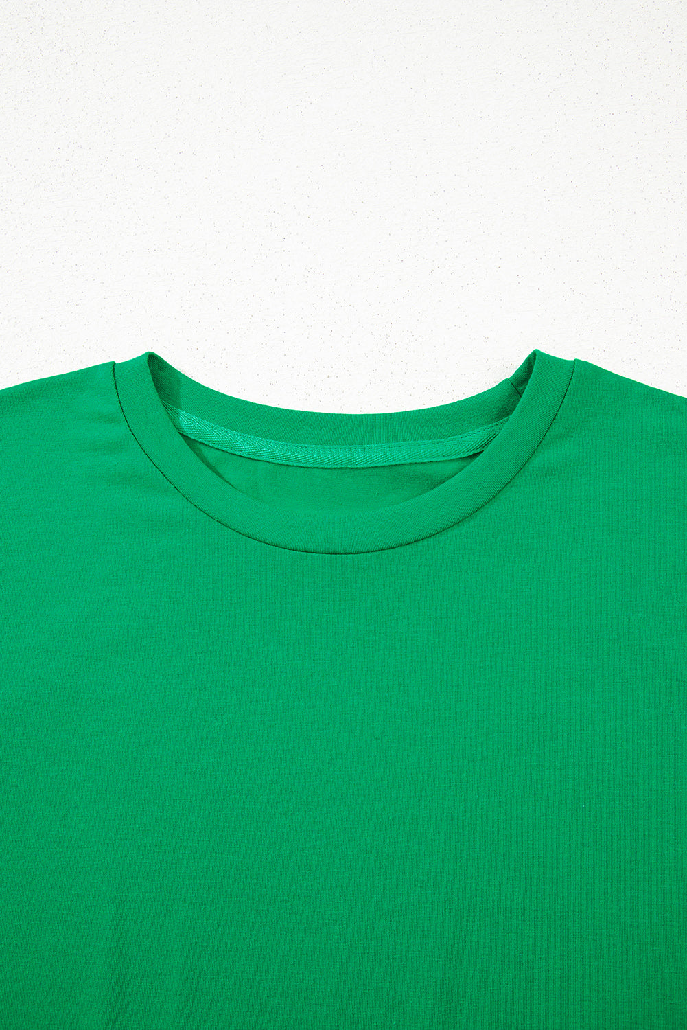 Casual Plain Crew Neck Tee