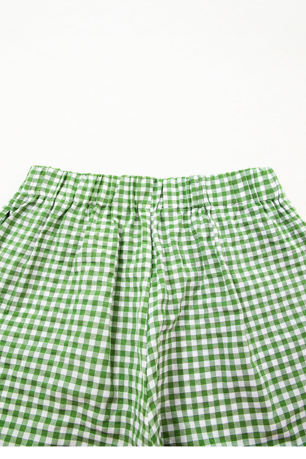 Gingham Printed High Waist Shorts