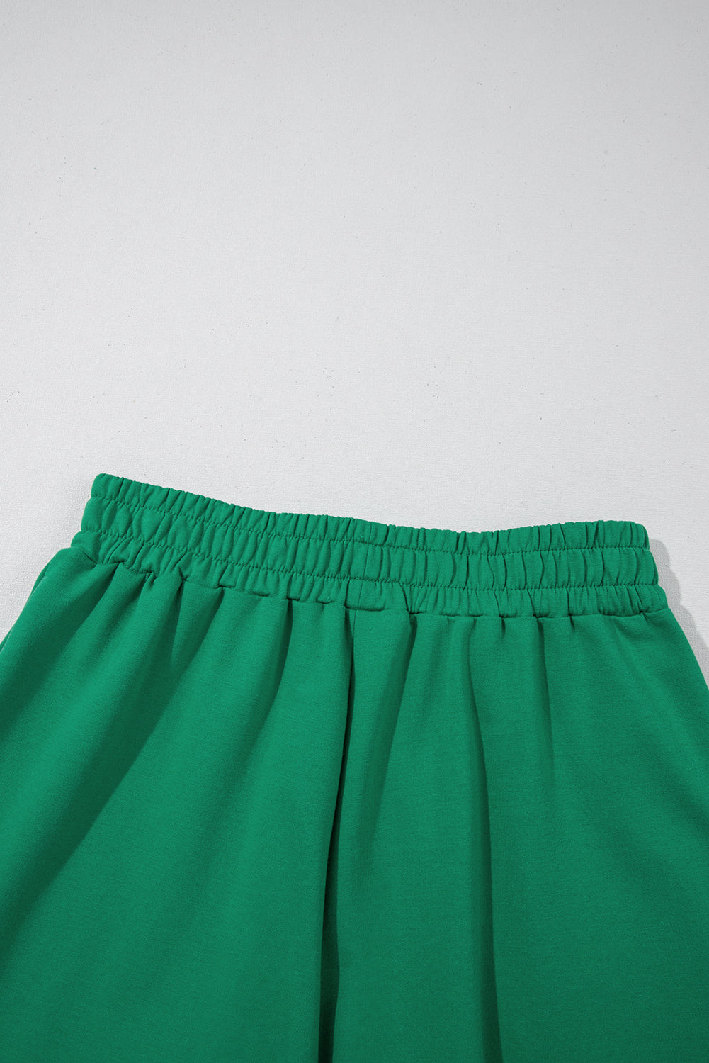 Half Zip Puff Sleeve Top and Ruffled Shorts Set