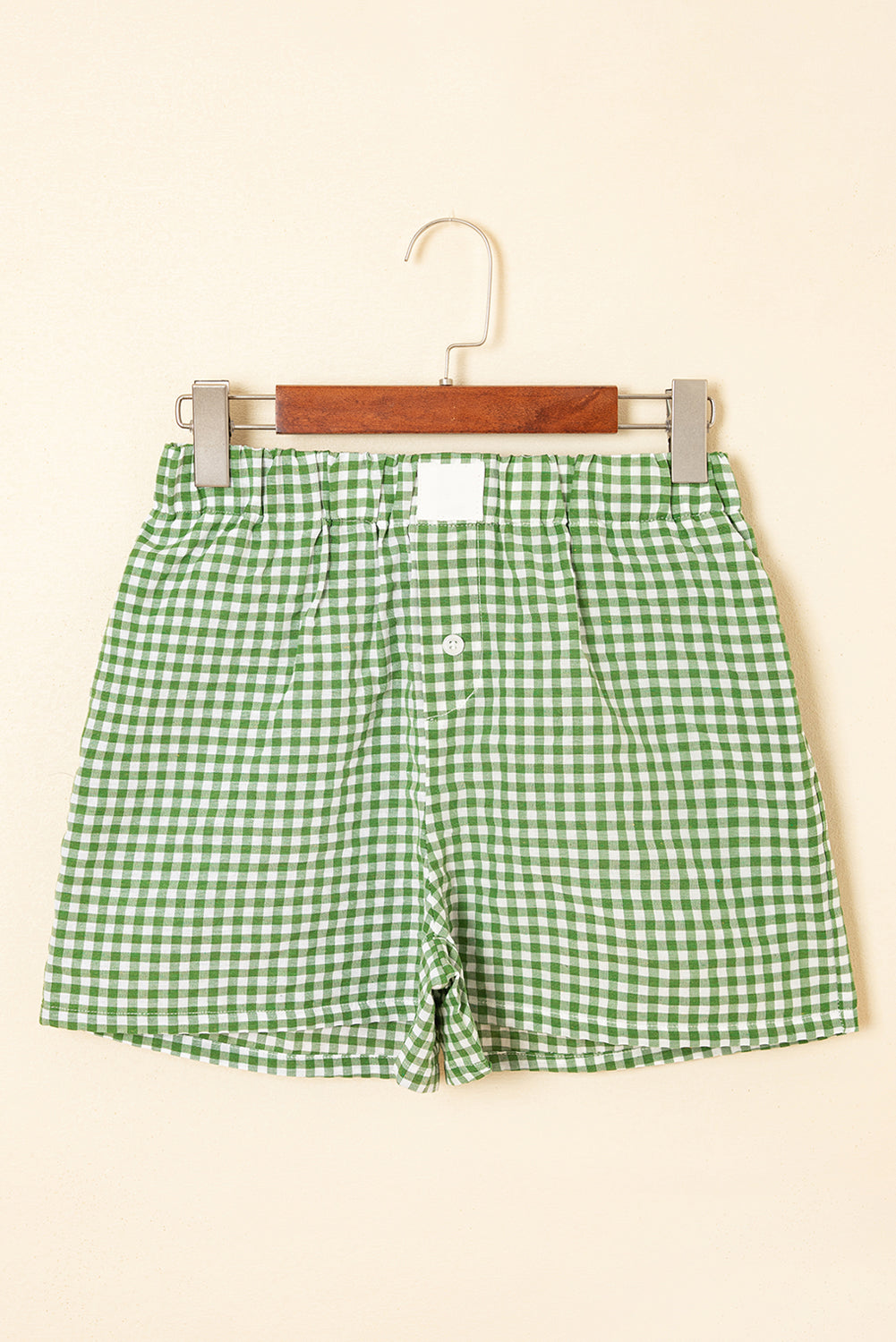 Gingham Printed High Waist Shorts