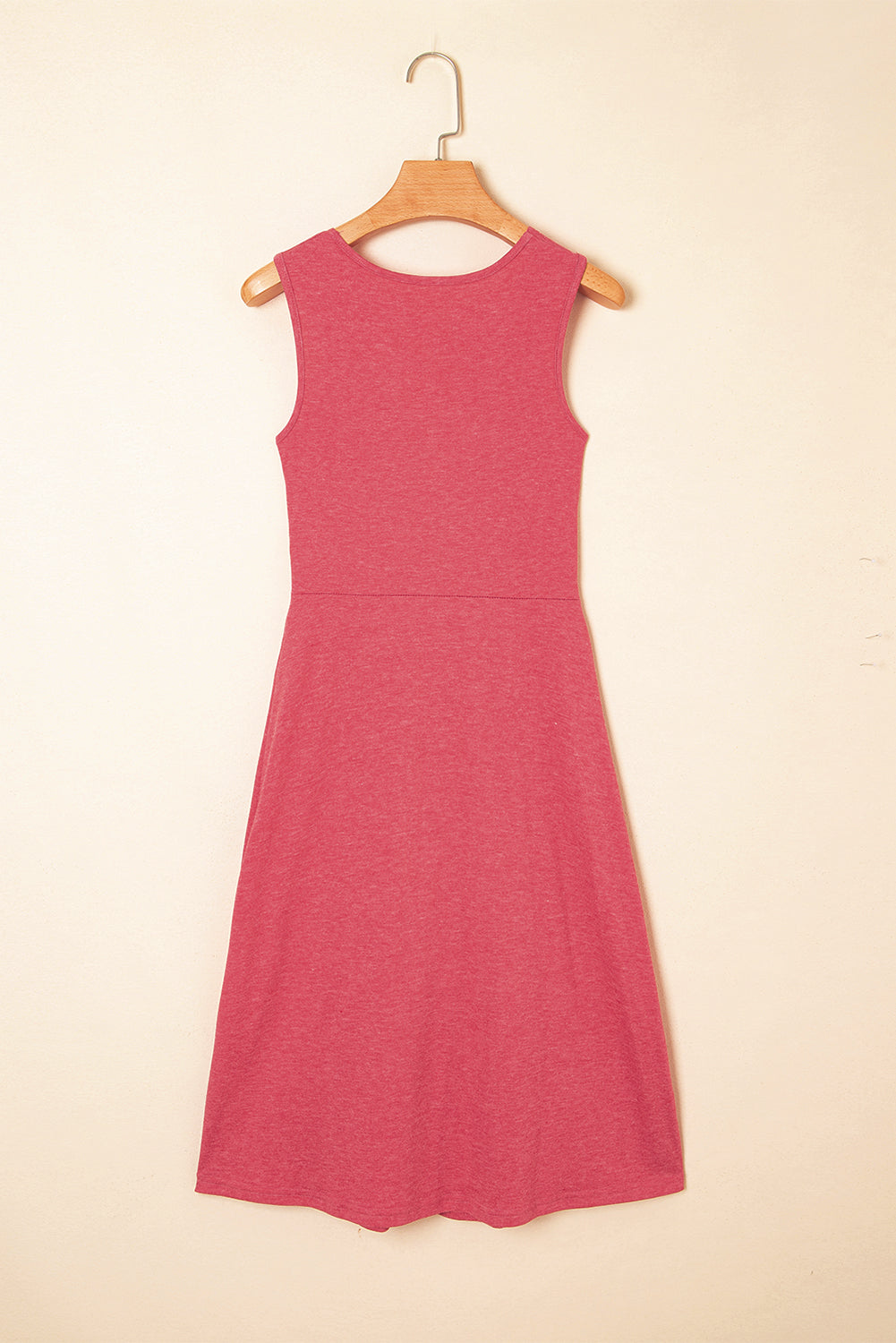 Twisted Bust V Neck Sleeveless Dress