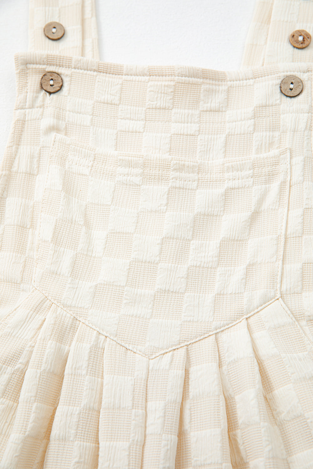Checkered Pocketed High Waist Wide Leg Overall