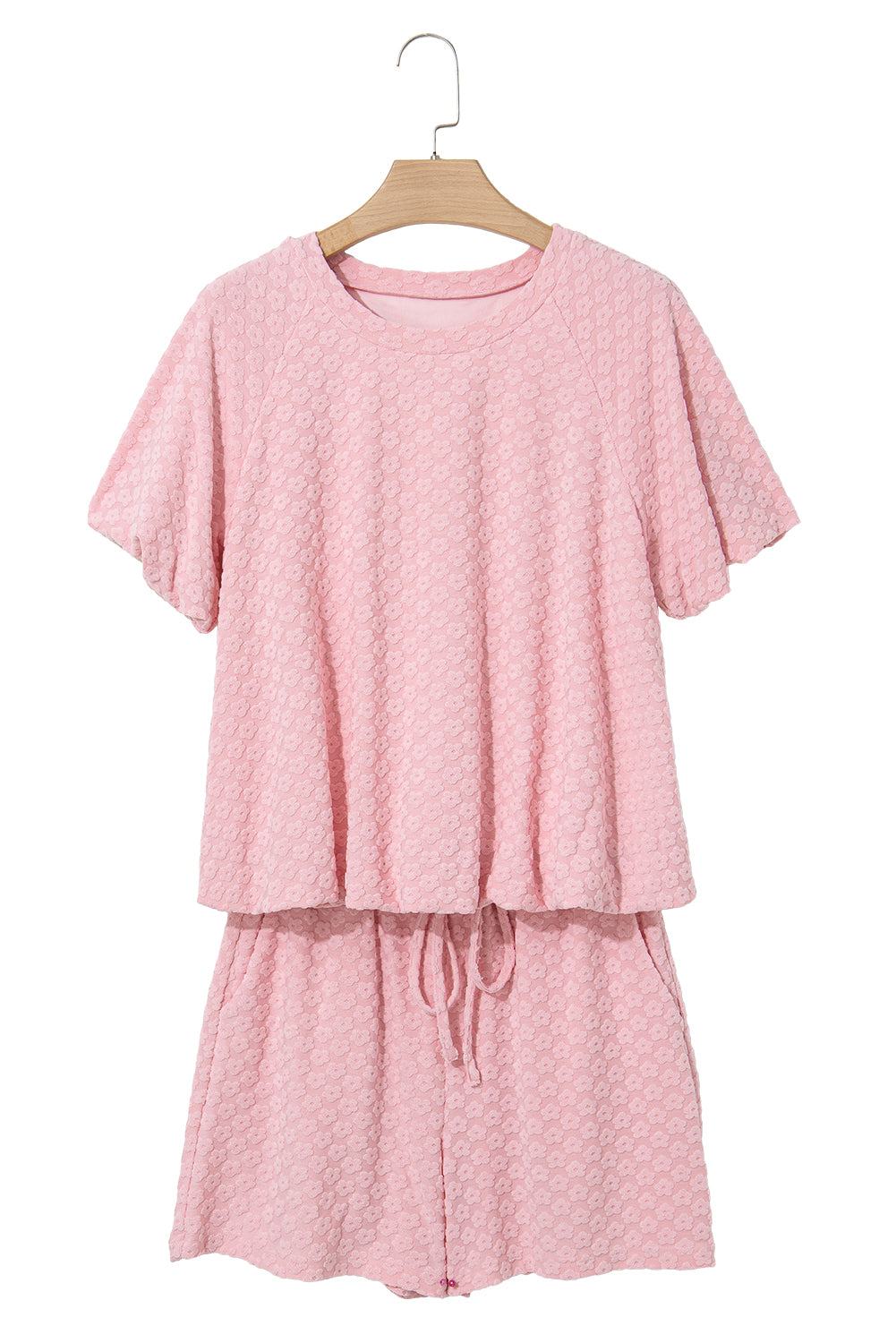 Paradise Daisy Jacquard Textured Casual Short Set