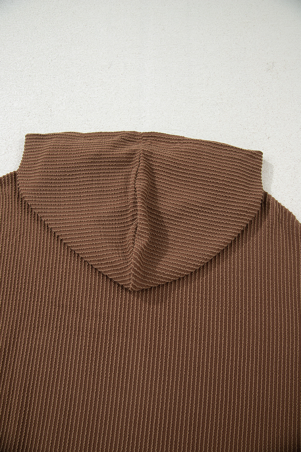 Twisted Rib Texture Solid Hoodie